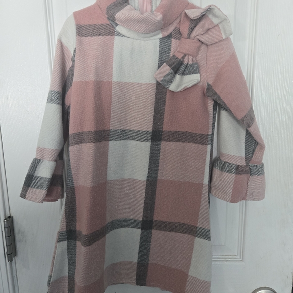 Pink Plaid Kids Dress - Picture 1 of 4